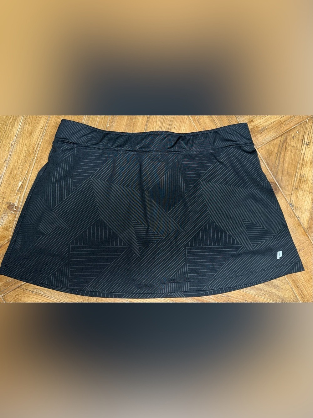 Prince Women XL Black Geometric Athletic Tennis Skort Golf Skirt